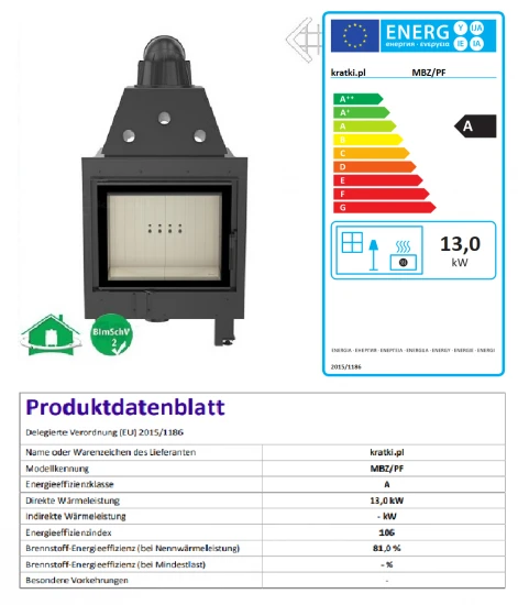 *EEK A - Kamineinsatz Kratki MBZ 13 Mit 13 KW 7 *EEK A - Kamineinsatz Kratki MBZ 13 Mit 13 KW – Bild 5