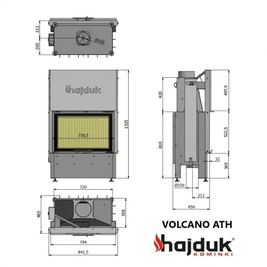 EEK A Eck-Kamineinsatz HAJDUK VOLCANO ATH 9 KW Rahmenlose Tür 4 EEK A Eck-Kamineinsatz HAJDUK VOLCANO ATH 9 KW Rahmenlose Tür – Bild 2