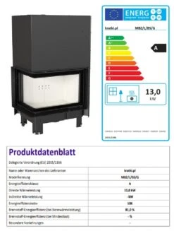 *EEK A - Eck-Kamineinsatz Kratki MBZ 13 Mit Schiebetür, Seitenglas Links - 13 KW -Napoleon Geschaft Unbenannt36