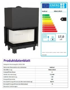 *EEK A - Kamineinsatz Kratki MBA 17 Mit Seitenscheibe Links Und Schiebetür - 17 KW -Napoleon Geschaft Unbenannt43