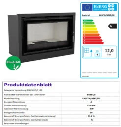 *EEK A - Kamineinsatz Kaminkassette Kratki Arke 12 Mit 12 KW Mit Warmluftgebläse -Napoleon Geschaft Unbenannt50