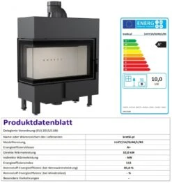*EEK A+ Eck-Kamineinsatz Kratki LUCY/14/SLIM/L/BS Mit Seitenglas Links - 10kW -Napoleon Geschaft Unbenannt93