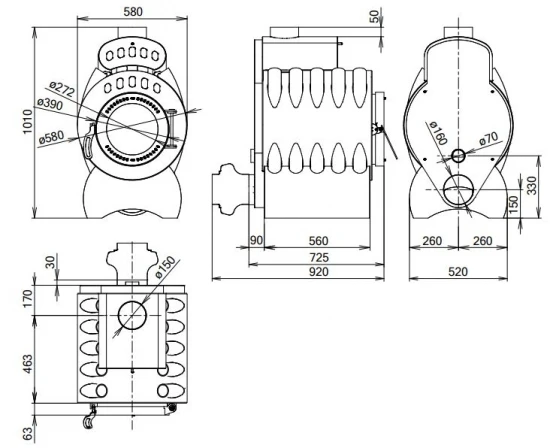 Warmluftofen APOLO 20 Pro Mit Ventilator 20 KW 9 Warmluftofen APOLO 20 Pro Mit Ventilator 20 KW – Bild 7