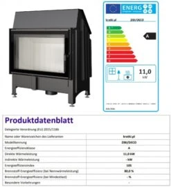 *EEK A Kamineinsatz Kratki ZIBI DECO Rahmenlos - BIMSCHV II - 11kW -Napoleon Geschaft ZIBIdeco