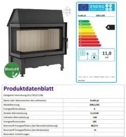 *EEK A - Eck-Kamineinsatz Kratki ZIBI/L/BS - BIMSCHV II - 11kW -Napoleon Geschaft ZibiLbs