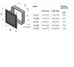 Luftgitter, Lamellen Feststehend, 17x49cm, Schwarz/gold 7 Luftgitter, Lamellen Feststehend, 17x49cm, Schwarz/gold -Napoleon Geschaft abmessung luftgitter lamelle 22283 3
