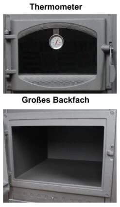 EEK A - Kaminofen Mit Backfach Und Herdplatte Cucina Creme - 9,7kW -Napoleon Geschaft backfach 0