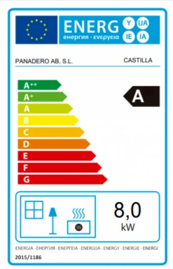 EEK A Kaminofen Panadero Castilla EcoDesign Mit Herdplatte - 8,0 KW -Napoleon Geschaft castilla energielabel