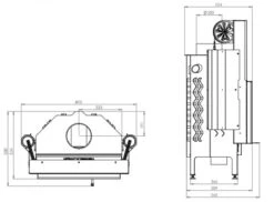 EEK A+ - Kamineinsatz HITZE Albero AL11G.H DECO Mit Schiebetür -11kW -Napoleon Geschaft hitze ma zeichnung16