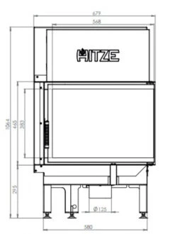 EEK A+ - Eck-Kamineinsatz HITZE Albero AL11R.H DECO Seitenglas Rechts - 11kW -Napoleon Geschaft hitze ma zeichnung17