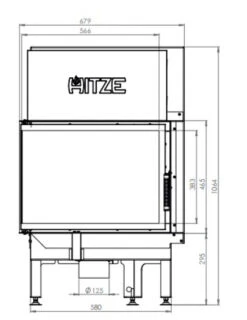 EEK A+ - Eck-Kamineinsatz HITZE Albero AL11L.H DECO Mit Seitenglas Links -11kW -Napoleon Geschaft hitze ma zeichnung19