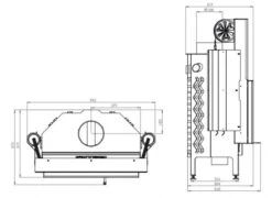 EEK A+ - Kamineinsatz HITZE Albero AL14G.H DECO Mit Schiebetür -14kW -Napoleon Geschaft hitze ma zeichnung30