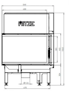 EEK A+ - Eck-Kamineinsatz HITZE Albero AL14L.H DECO Mit Seitenglas Links -14kW -Napoleon Geschaft hitze ma zeichnung33
