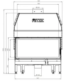 EEK A+ - XXL-Kamineinsatz HITZE Albero AL19S.H DECO -19kW -Napoleon Geschaft hitze ma zeichnung51