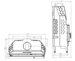 EEK A+ - XXL-Kamineinsatz HITZE Albero AL19S.H DECO -19kW -Napoleon Geschaft hitze ma zeichnung52