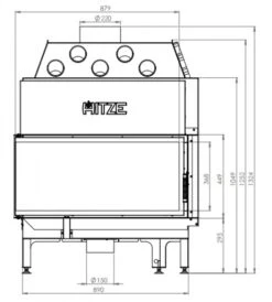 EEK A+ - Eck-Kamineinsatz HITZE Albero AL19L.H DECO Mit Seitenglas Links -19kW -Napoleon Geschaft hitze ma zeichnung57