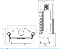 EEK A - Kamineinsatz HITZE Albero AL9G.H DECO Mit Schiebetür -9kW -Napoleon Geschaft hitze ma zeichnung6