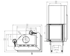 EEK A - Eck-Kamineinsatz HITZE Albero AL9RG.H DECO Mit Schiebetür, Rechts -9kW 15 EEK A - Eck-Kamineinsatz HITZE Albero AL9RG.H DECO Mit Schiebetür, Rechts -9kW -Napoleon Geschaft hitze ma zeichnung8