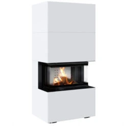 *EEK A Panorama-Kamin Kratki HOME EASY BOX Weiß Mit NBC 7 Mit 7kW - Kaminbausatz