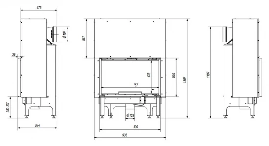 *EEK A - Kamineinsatz Kratki Nadia 12 Mit Schiebetür - 12 KW 7 *EEK A - Kamineinsatz Kratki Nadia 12 Mit Schiebetür - 12 KW – Bild 5