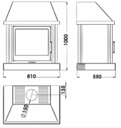 EEK A+ Kaminofen Panadero La Mancha EcoDesign - 9,8 KW -Napoleon Geschaft la mancha1