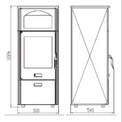 EEK A+ Kaminofen Plamen Laguna Braun Mit Herdplatte - 8kW 7 EEK A+ Kaminofen Plamen Laguna Braun Mit Herdplatte - 8kW -Napoleon Geschaft laguna shema.800x600