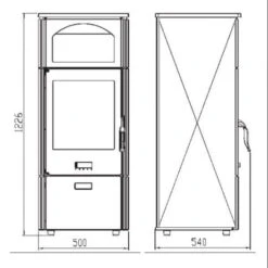 EEK A+ Kaminofen Plamen Laguna Rot Mit Herdplatte - 8kW -Napoleon Geschaft laguna shema 32786 2