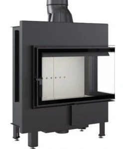 *EEK A - Eck-Kamineinsatz Kratki LUCY/14/P/BS Mit Seitenglas Rechts - 14kW