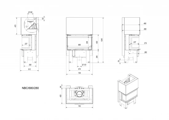 *EEK A - 3-Scheiben-Kamineinsatz KRATKI NBC 7 Mit Schiebetür - 7kW 4 *EEK A - 3-Scheiben-Kamineinsatz KRATKI NBC 7 Mit Schiebetür - 7kW – Bild 2