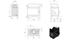 *EEK A - Eck-Guss-Kamineinsatz Kratki MAJA/L/BS/DECO Mit Seitenglas Links - 8kW + BIMSCHV II -Napoleon Geschaft masse maja l bs deco