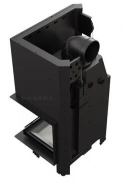 *EEK A - Eck-Kamineinsatz Kratki MBZ 13 Schwarze Acumotte Mit Schiebetür, Seitenglas Rechts - 13 KW -Napoleon Geschaft mbz13schiebet r3 33523 3