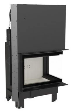 *EEK A - Eck-Kamineinsatz Kratki MBZ 13 Schwarze Acumotte Mit Schiebetür, Seitenglas Rechts - 13 KW