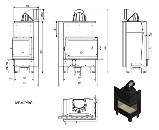 *EEK A - ECK-Kamineinsatz Kratki MBM 10 Rechts BS Mit 10 KW 6 *EEK A - ECK-Kamineinsatz Kratki MBM 10 Rechts BS Mit 10 KW – Bild 4