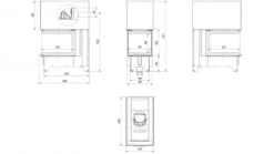 *EEK A - XXL-3-Scheiben-Kamineinsatz KRATKI NBU 11 Mit Schiebetür - 11 KW -Napoleon Geschaft nbu masse