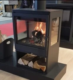 EEK A 3-Scheiben Kaminofen Panadero AMBAR TRIVISION - 7,1kW Mit XXL-Sichtscheiben -Napoleon Geschaft panadero ambar 3v