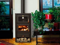 EEK A Kaminofen Mit Backfach + Herdplatte Prity FM – 12kW + BIMSCHV II -Napoleon Geschaft prity fm int