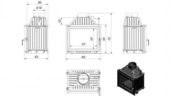 *EEK A Guss-Kamineinsatz Kratki MAJA/PF - 8kW + BIMSCHV II 5 *EEK A Guss-Kamineinsatz Kratki MAJA/PF - 8kW + BIMSCHV II – Bild 3