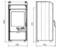 EEK A+ Gusskaminofen Plamen Vesta Rot - 9kW -Napoleon Geschaft vesta masse